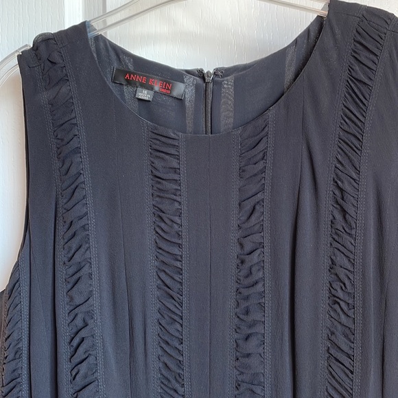 NWT Vintage Anne Klein Silk Black Sleeveless Dress Size 16 - Picture 5 of 7